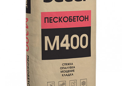 Dauer Сухая смесь М-400 Пескобетон высокопрочный армированный, 40 кг