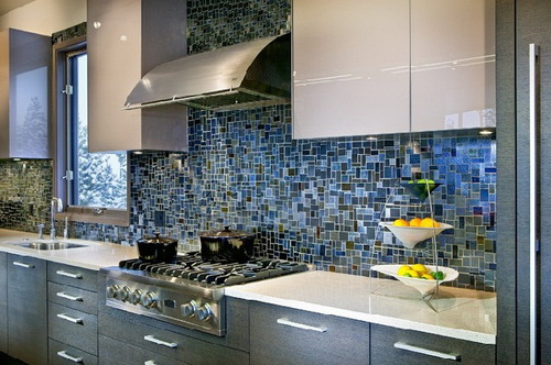 Стеклянная мозаика для кухни